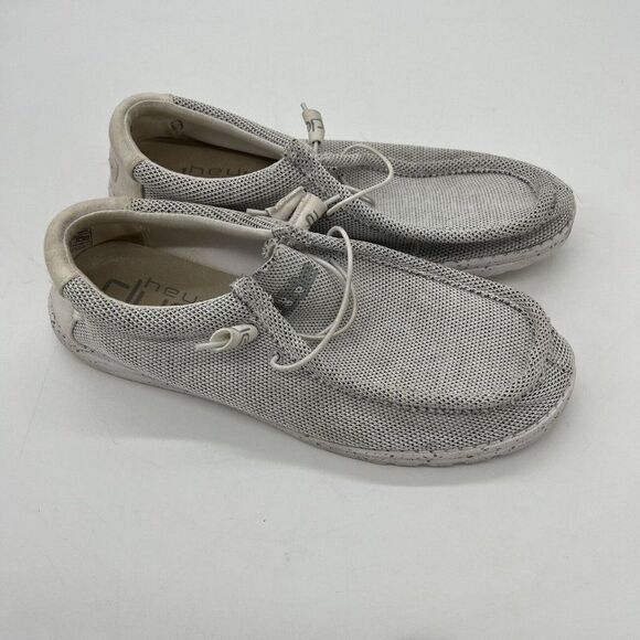 Hey Dude Wally Sox Stone White Casual Slip On Comfort Shoes Mens sz 13 - Picture 1 of 6